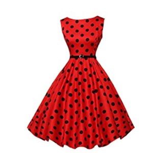 GRACE KARIN Boatneck Sleeveless Vintage Tea Dress